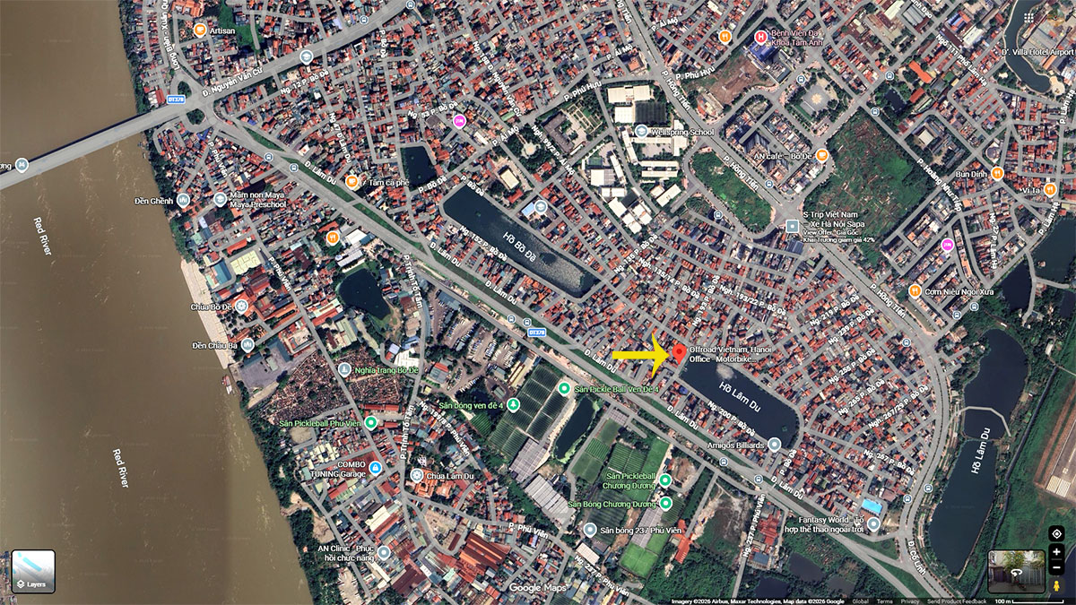 Hidden Vietnam Motorbike Tours - Our office location on Google Maps from April 2026.